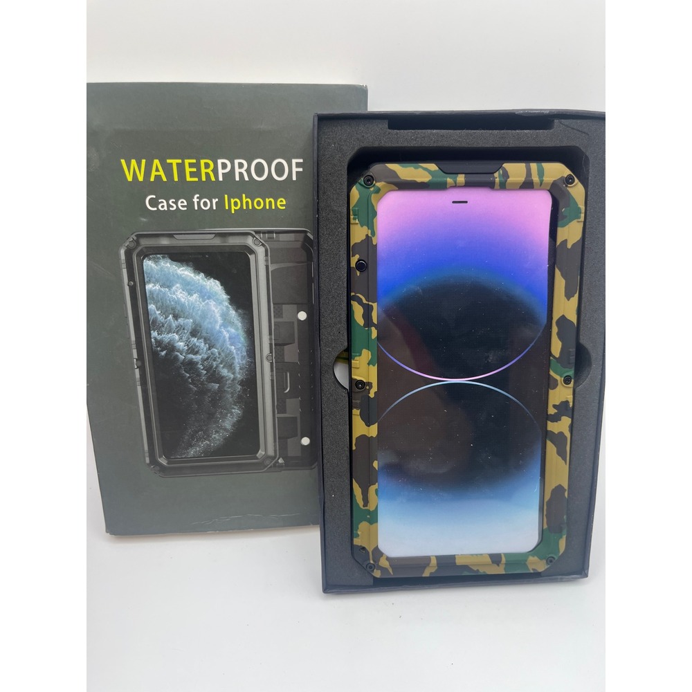 Mitywah Waterproof Case iPhone 14 Pro Max Heavy Duty Armor Camo IP-68 Case